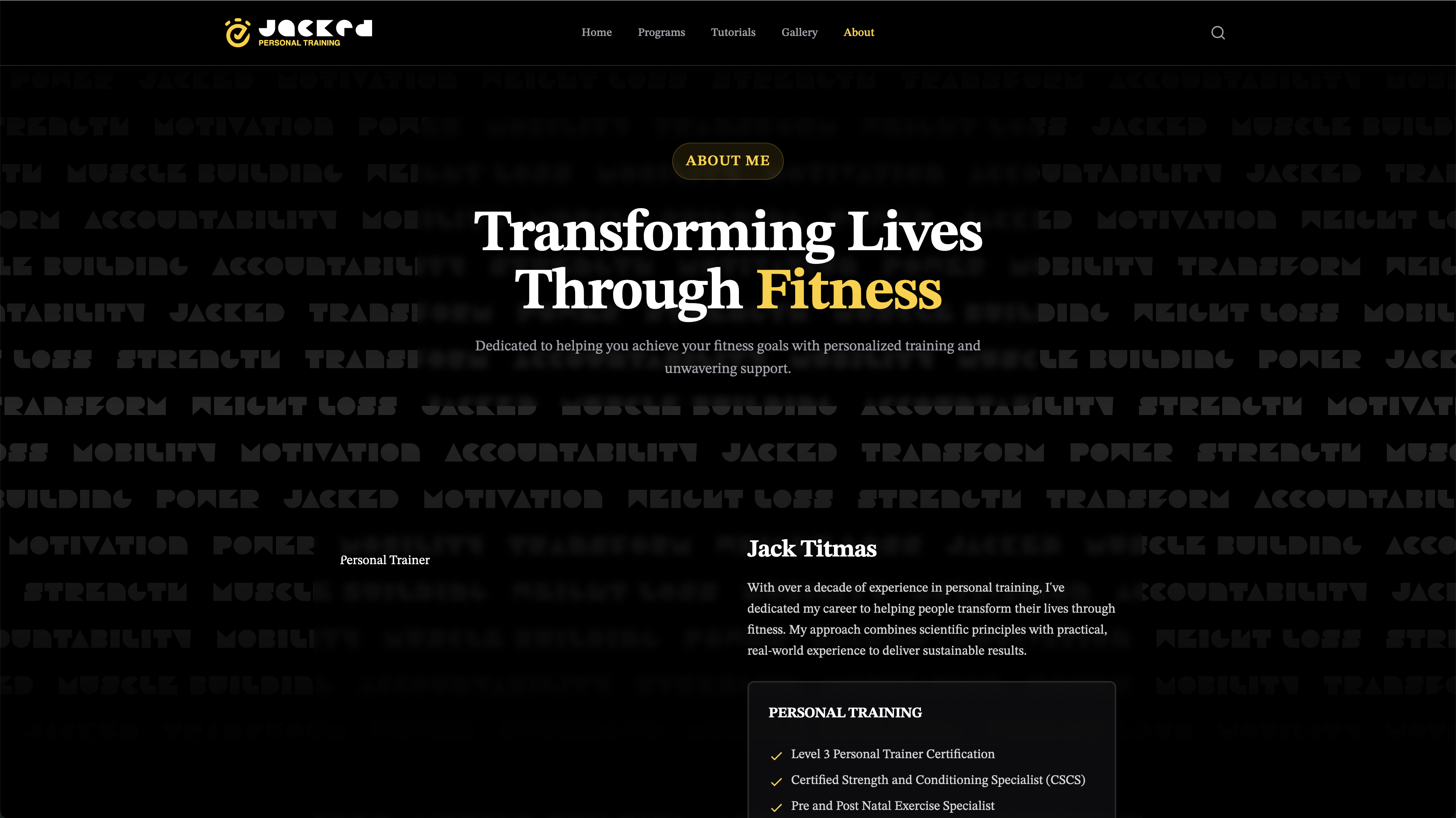 Jacked Personal Training — 2